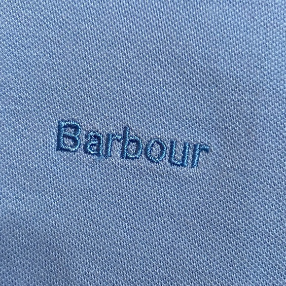 Barbour Luxury Women’s US Sz 6 Portsdown Polo Shirt 6 Button Front Breeze Blue - Picture 5 of 11